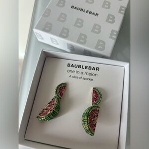 Viral baublebar watermelon rhinestone dangle earrings